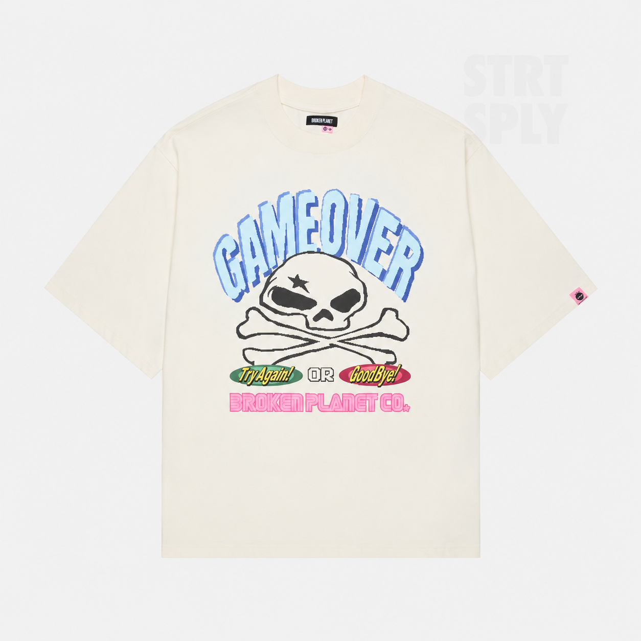 Broken Planet Game Over T-Shirt - Vanilla White