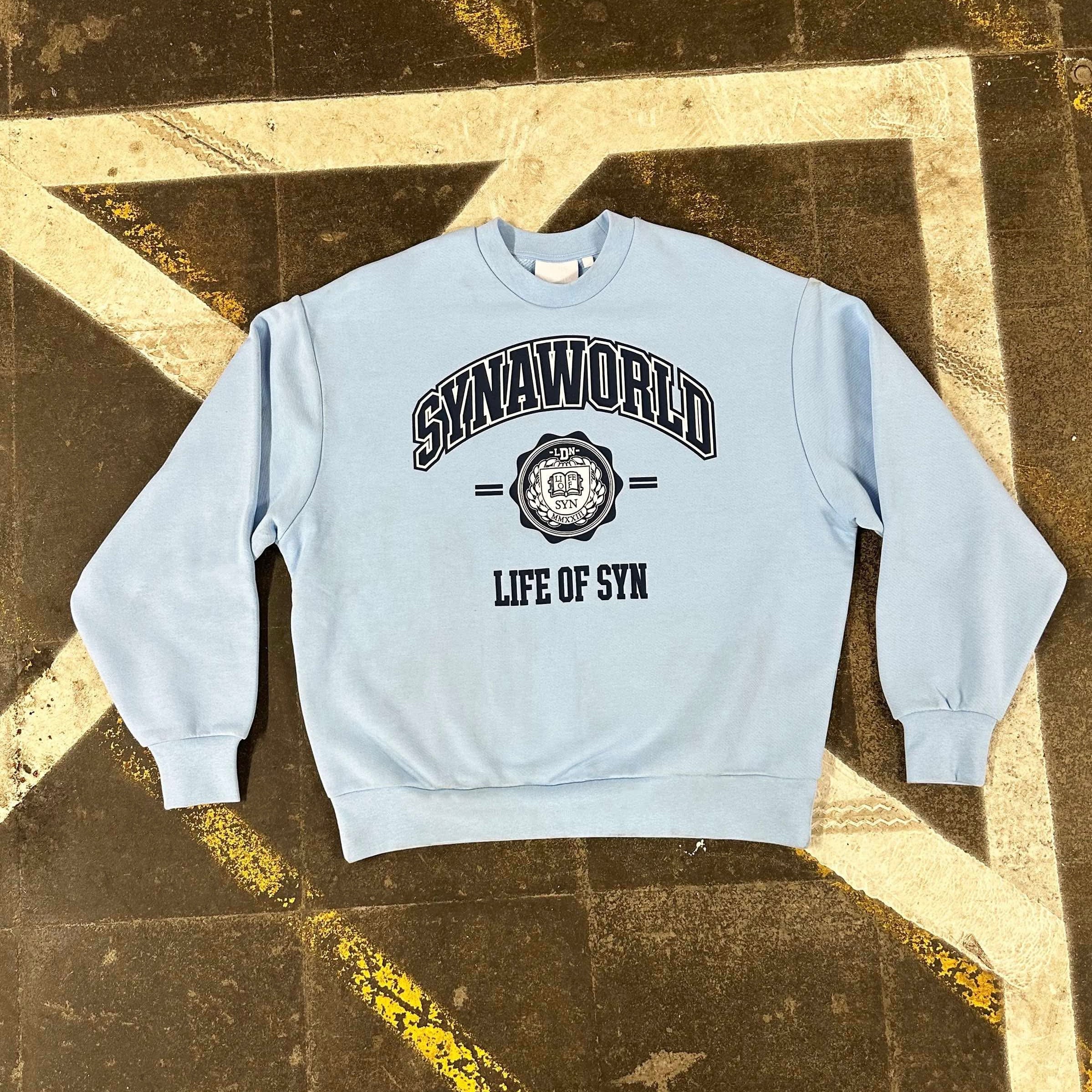Syna World College Crew Sweater - Light Blue