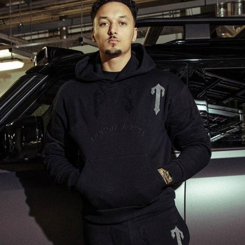 Trapstar Irongate Arch Chenille 2.0 Hooded Tracksuit - Blackout