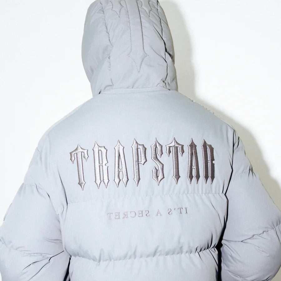 Trapstar Decoded Hooder Puffer 2.0 Jacket - Stone Grey