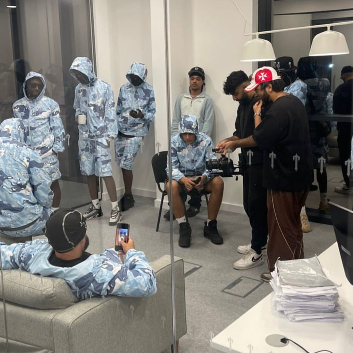 Trapstar Decoded Windbreaker - Blue Camo