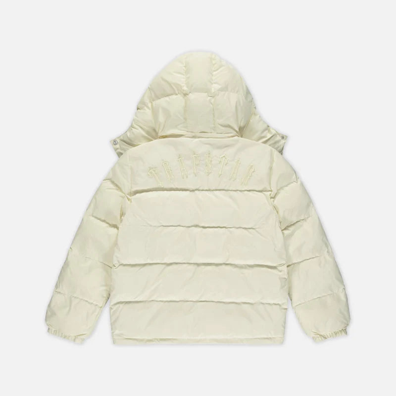 Trapstar Irongate Detachable Hooded Puffer Jacket Cream