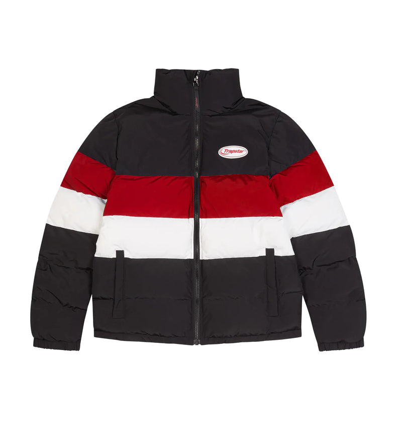 Trapstar Hyperdrive Puffer Jacket - Black / Red / White
