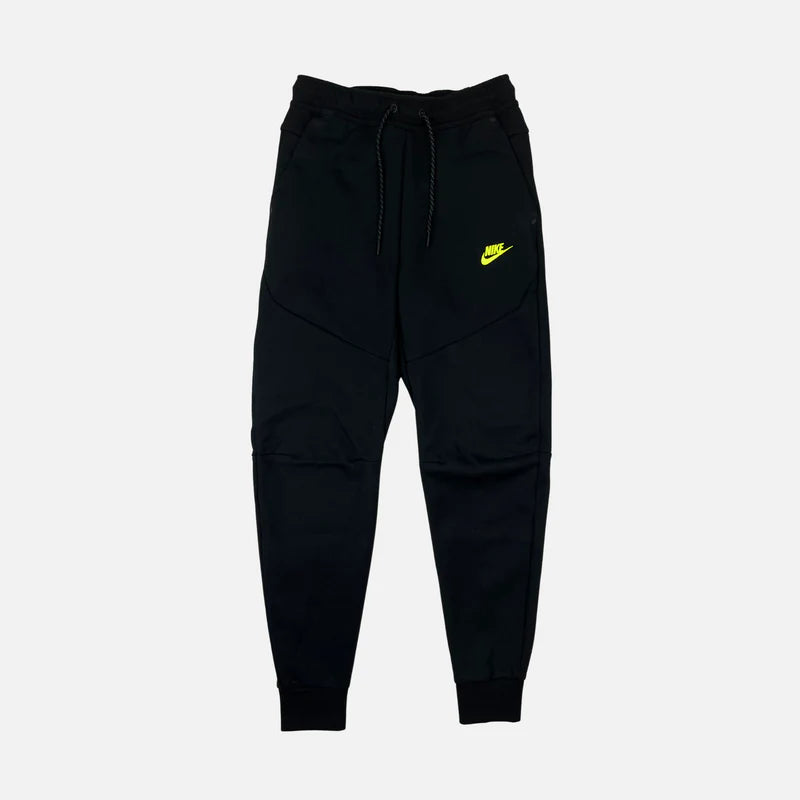 Nike Tech Fleece Bottoms - Black / Volt (New Season)