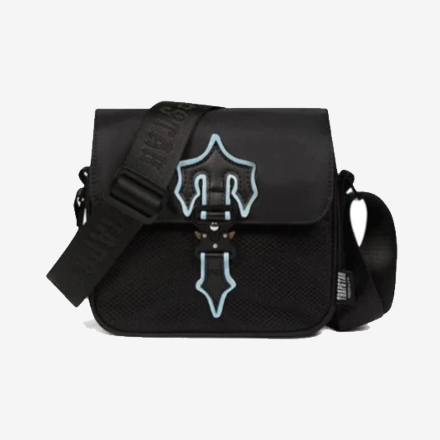 Trapstar Irongate Messenger Bag 1.0 - Black / Ice Blue