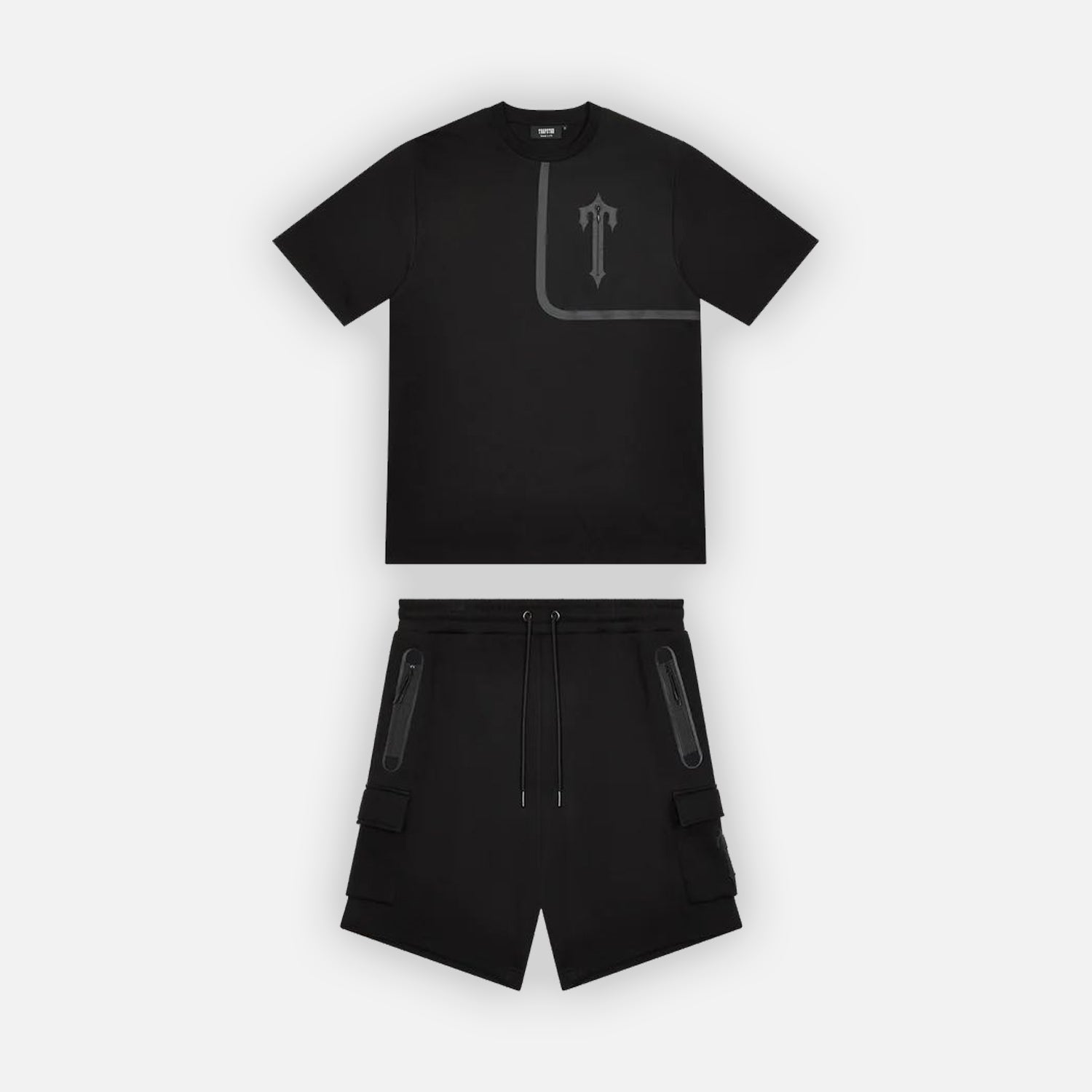 Trapstar Irongate T Tech Zip Short Set - Black