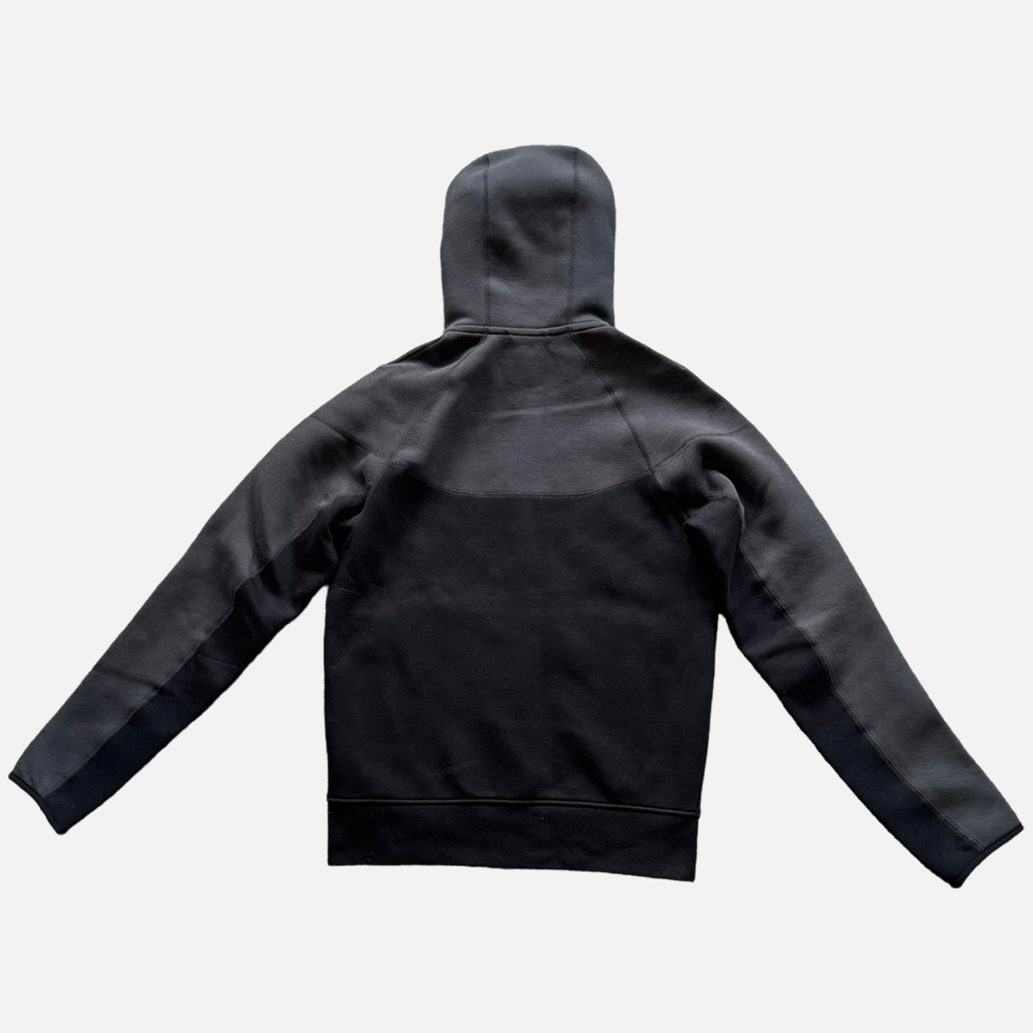 Nike Tech Fleece Zip-Up Hoodie - Black / Smoke Grey / Crimson Red (New Season)