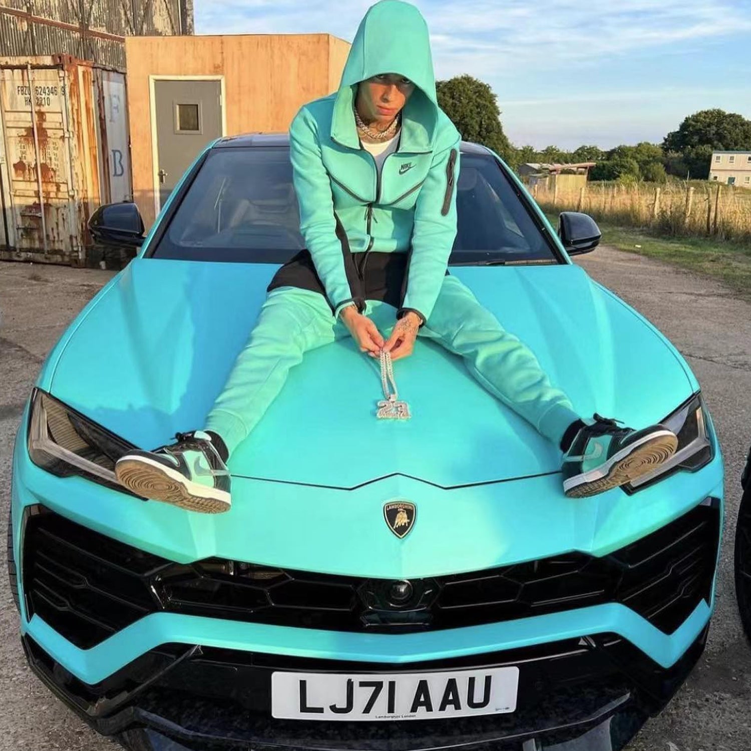 Nike Tech Fleece Hoodie - Teal Blue / Black