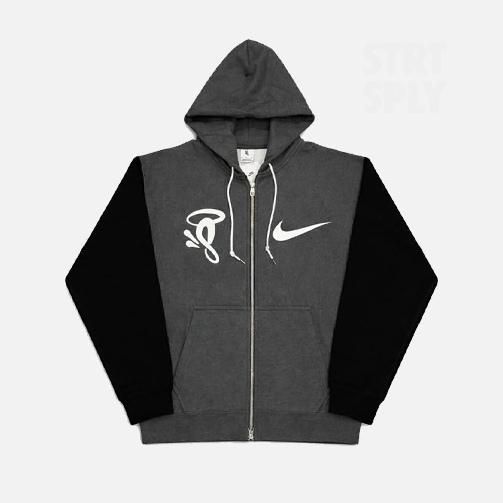 Nike x Syna World Swoosh Zip Up Hoodie - Black / Charcoal