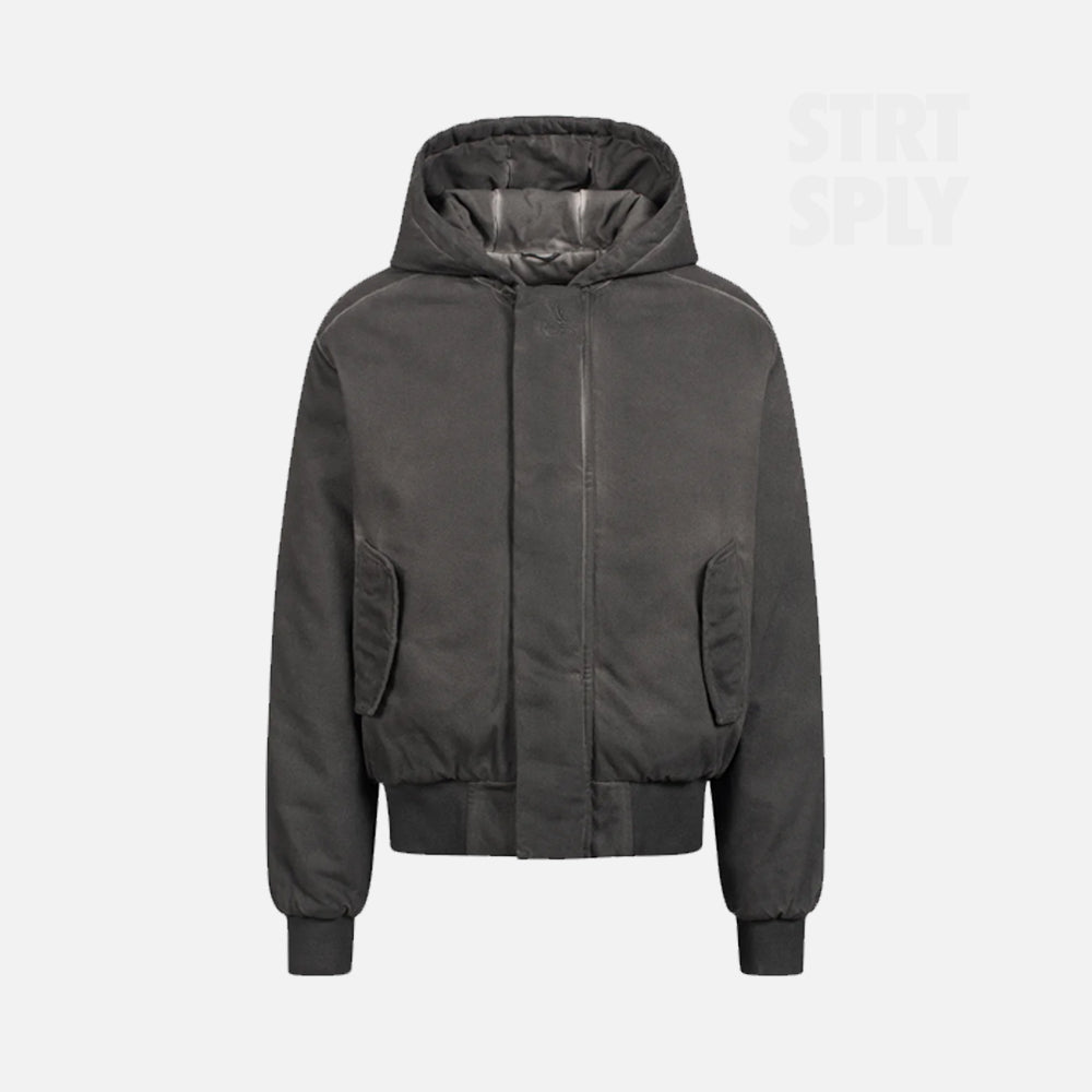 Peso Oil Washed Cotton Puffer Jacket - Black