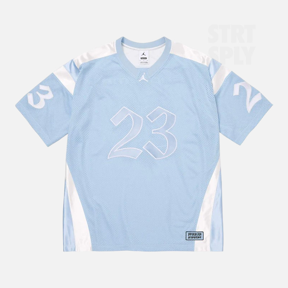 Supreme x Air Jordan Warm Up Jersey - Light Blue