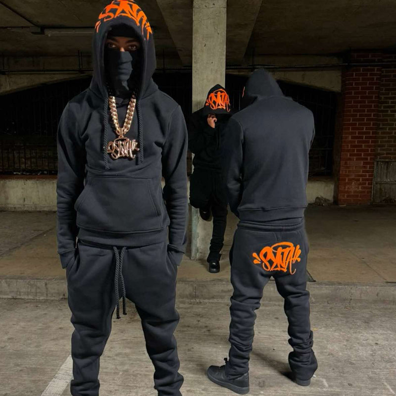 Syna World Logo Tracksuit - Black / Orange