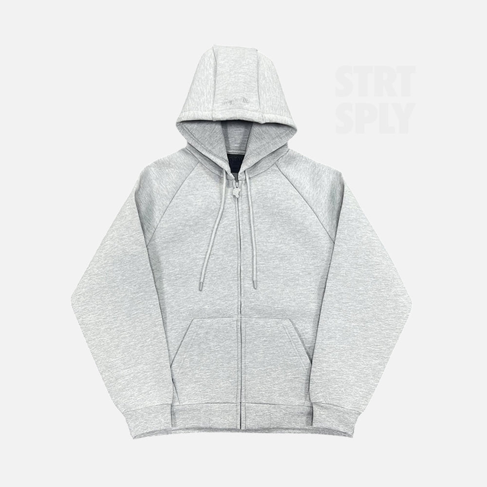 Syna World Neoprene Embossed Hoodie - Grey