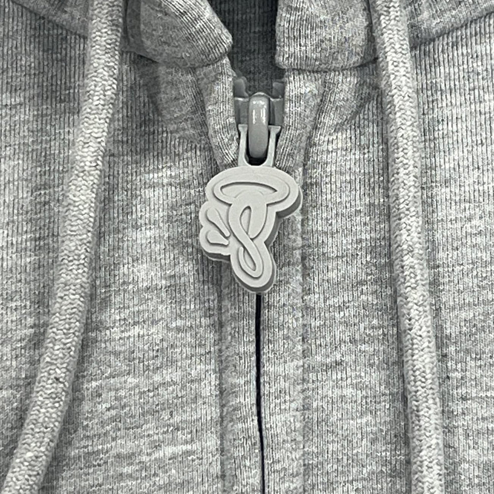 Syna World Neoprene Embossed Hoodie - Grey