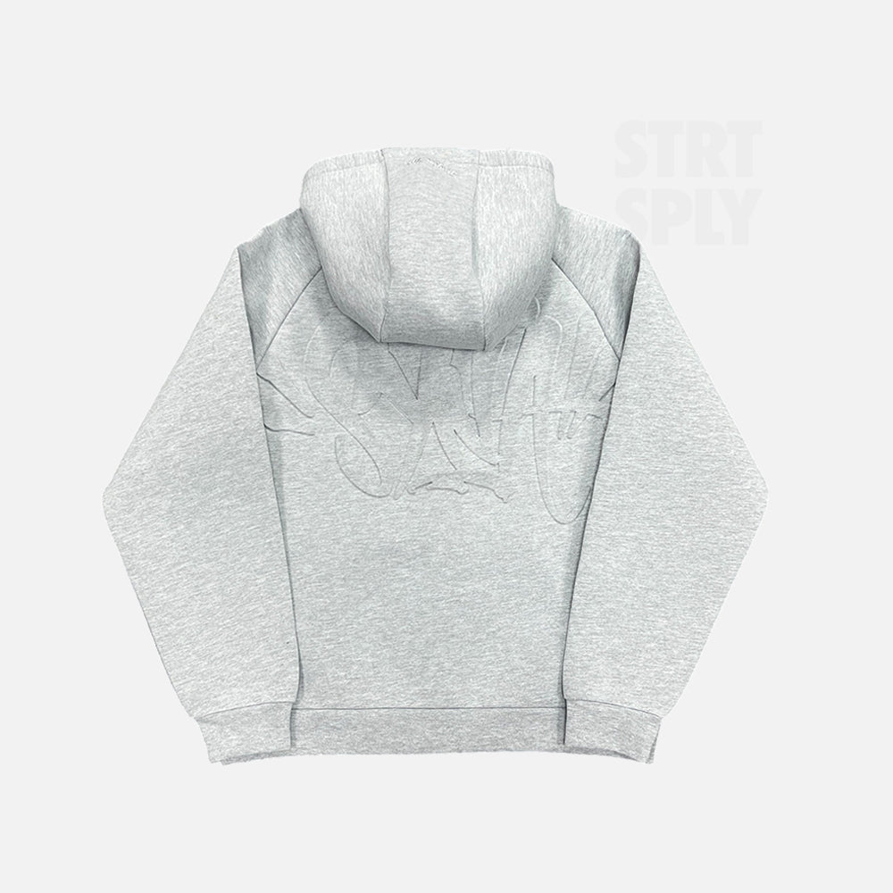 Syna World Neoprene Embossed Hoodie - Grey