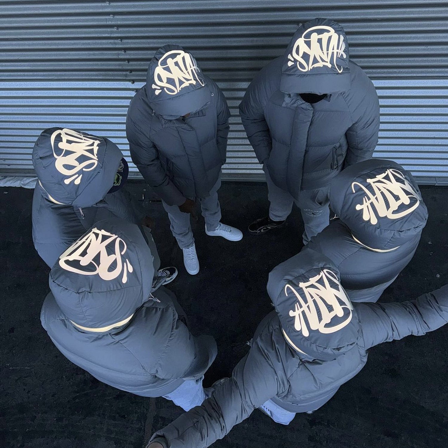 Syna World Logo Puffer Jacket - Grey