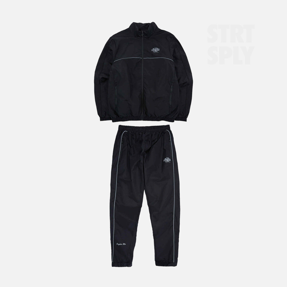 Syna World Logo Shell Tracksuit - Black / Reflective