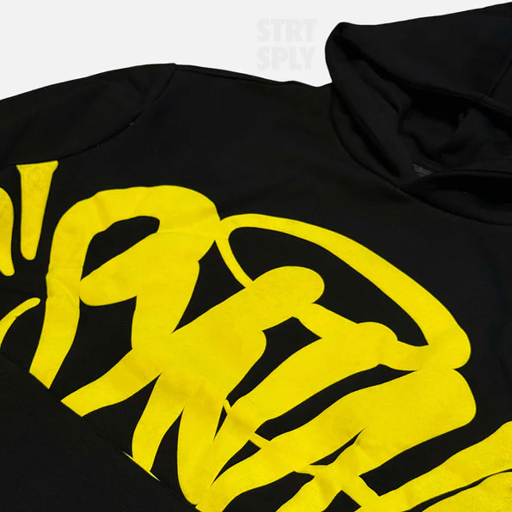 Syna World Logo Team Hoodie - Black / Safety Yellow