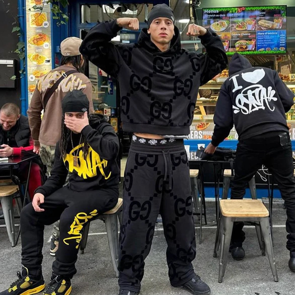 Syna World Logo Team Hoodie - Black / Safety Yellow