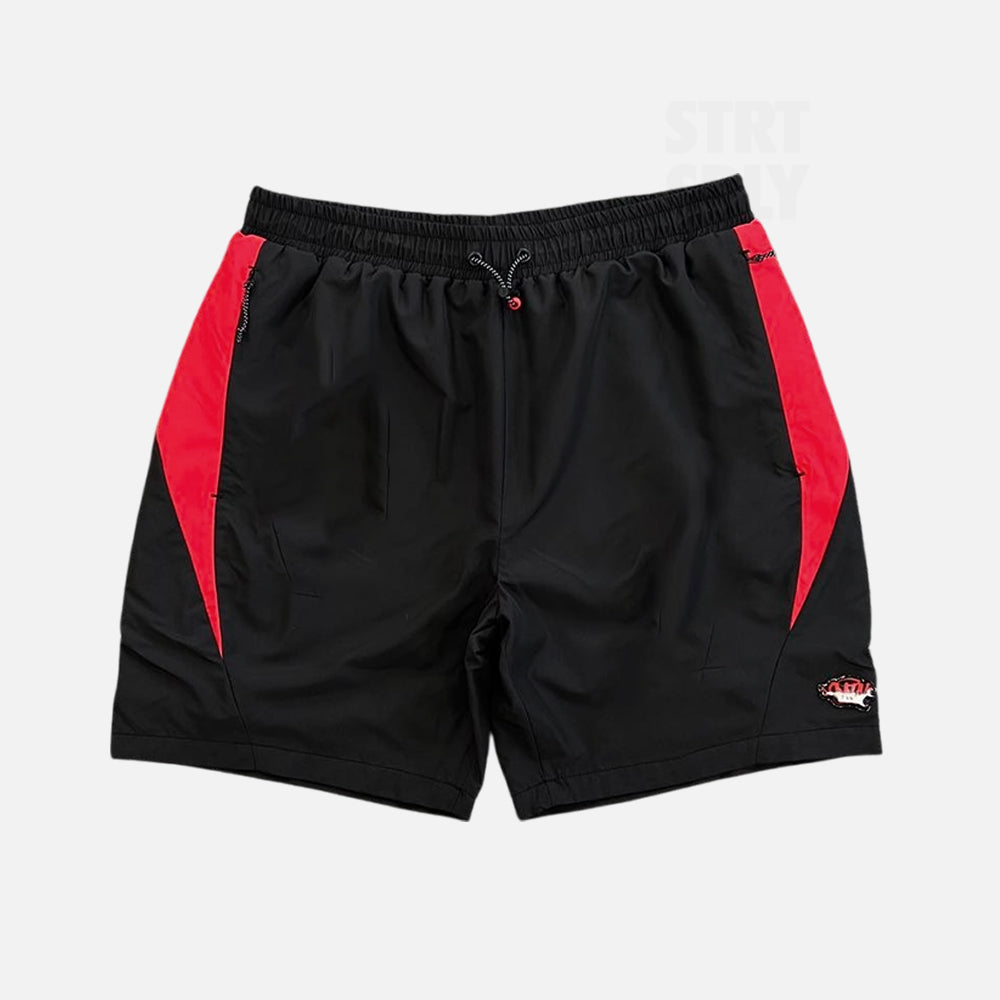 Syna World Vortex Woven Shorts - Black / Red