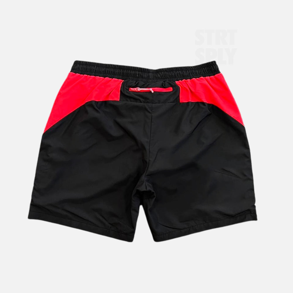Syna World Vortex Woven Shorts - Black / Red