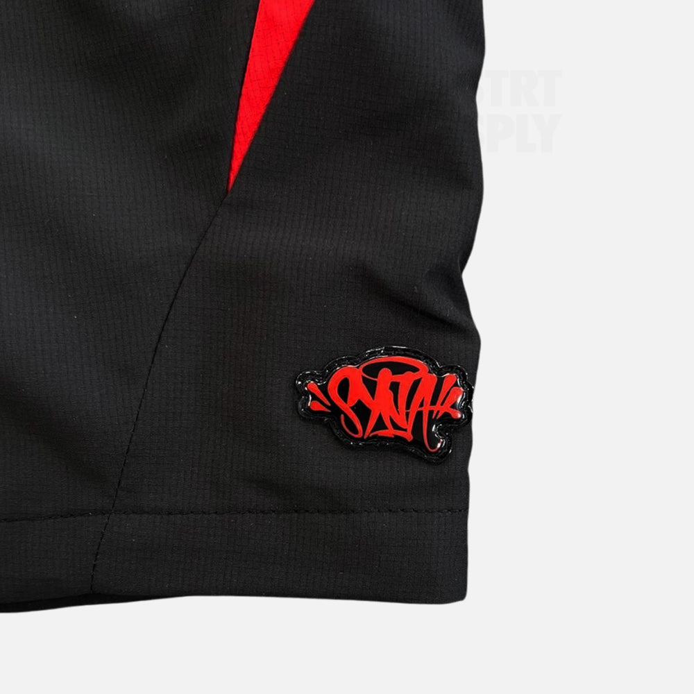 Syna World Vortex Woven Shorts - Black / Red