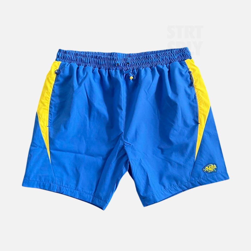 Syna World Vortex Woven Shorts - Blue / Yellow