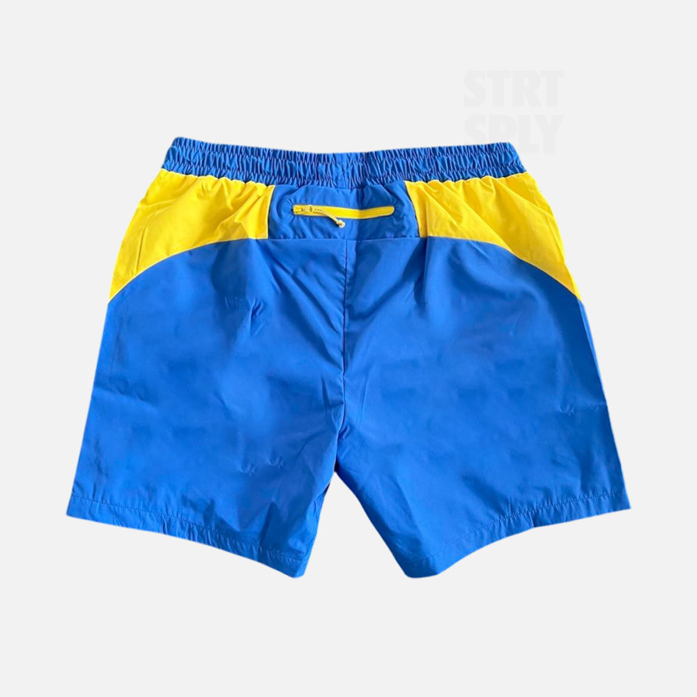 Syna World Vortex Woven Shorts - Blue / Yellow