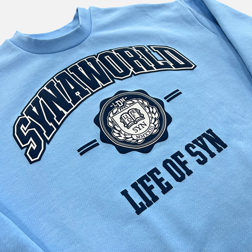 Syna World College Crew Sweater - Light Blue