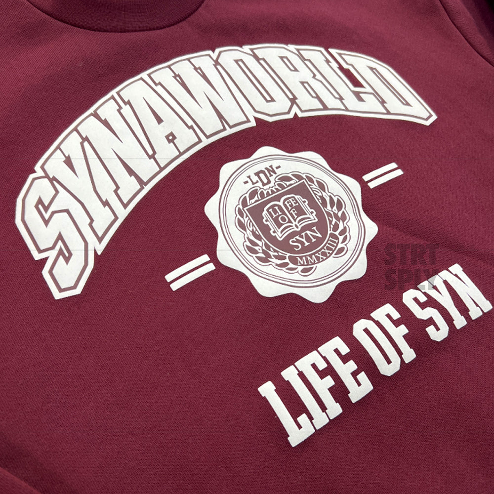 Syna World College Crew Sweater - Burgundy