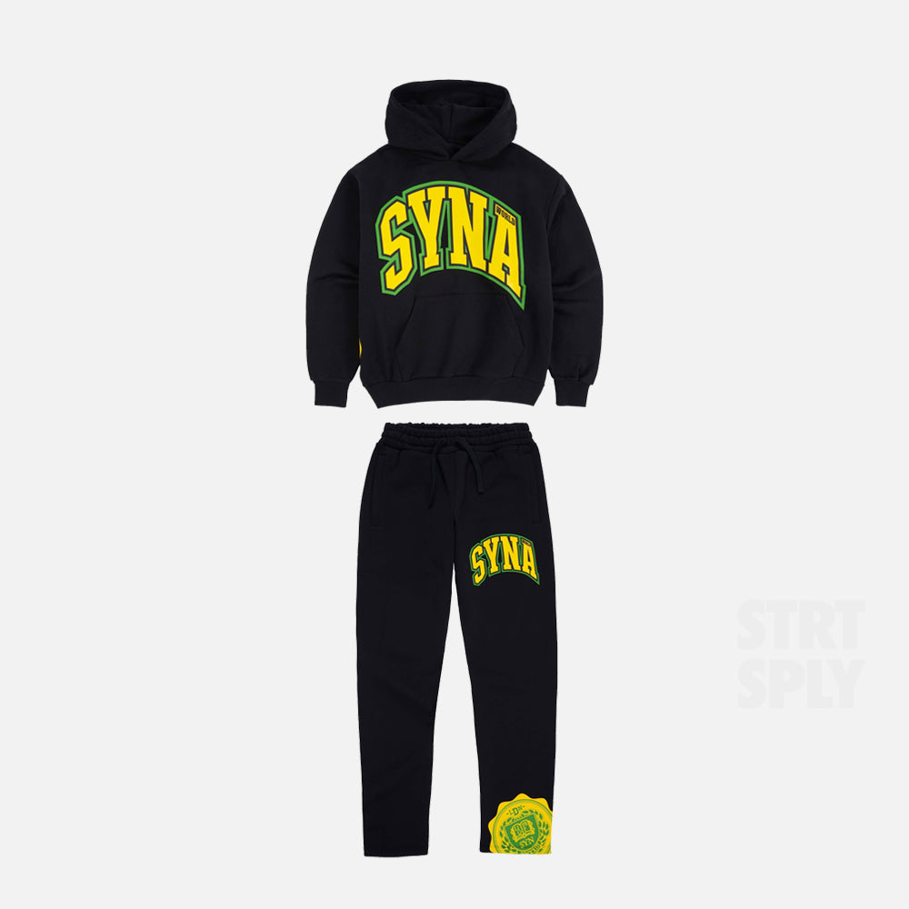 Syna World College Logo Tracksuit - Black / Yellow