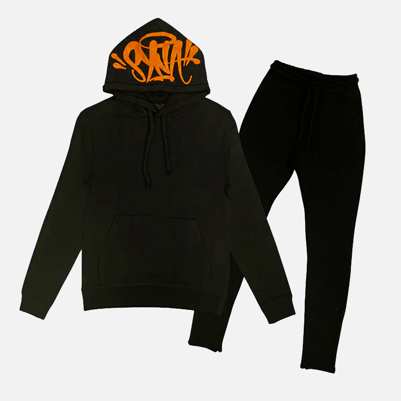 Syna World Logo Tracksuit - Black / Orange