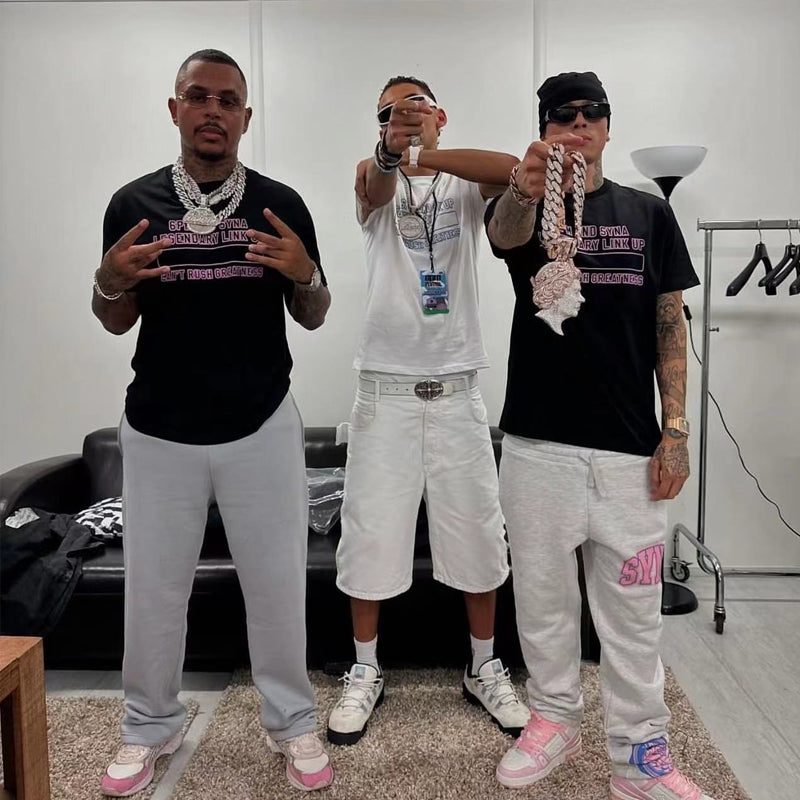 Syna World College Logo Tracksuit - Grey / Pink