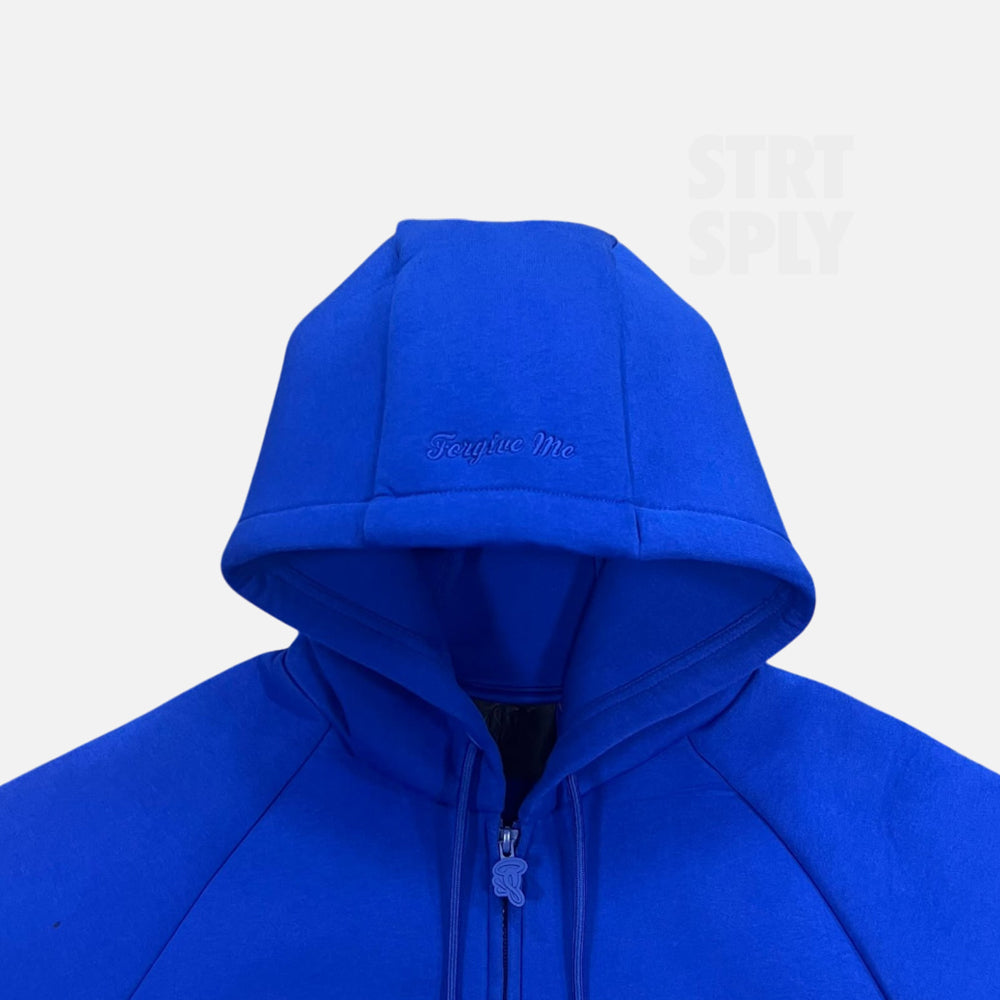 Syna World Neoprene Embossed Hoodie - Blue