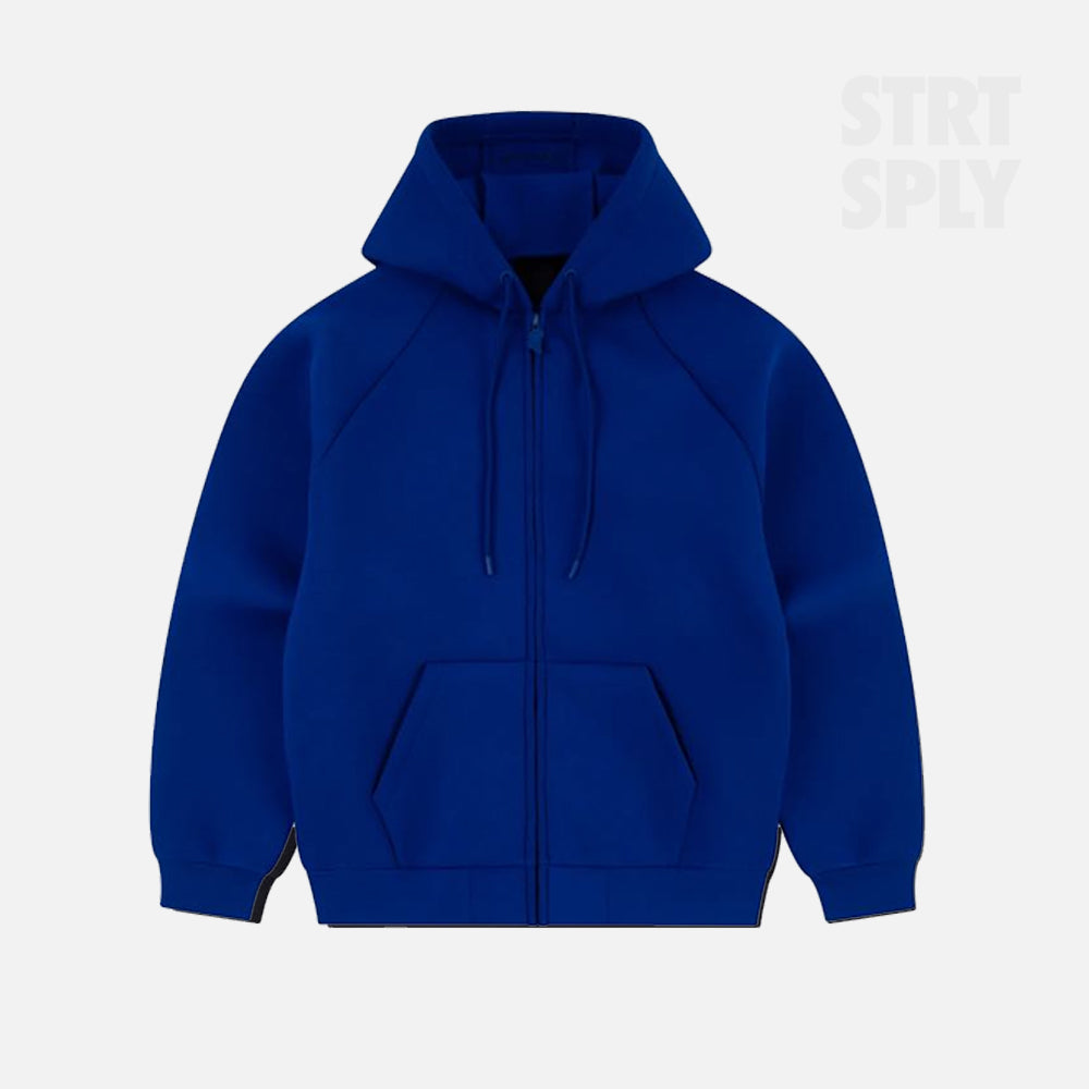 Syna World Neoprene Embossed Hoodie - Blue