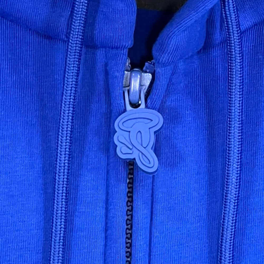 Syna World Neoprene Embossed Hoodie - Blue