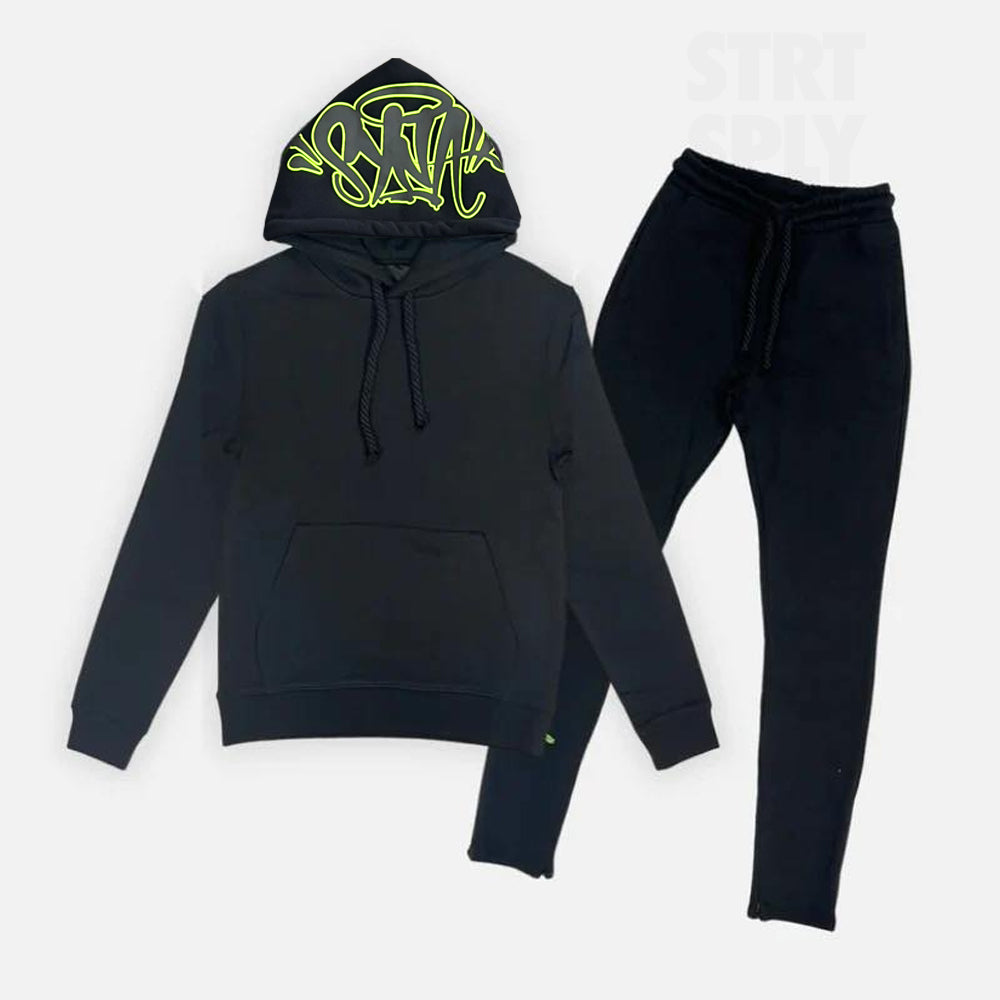 Syna World Logo Tracksuit - Black / Green 2.0