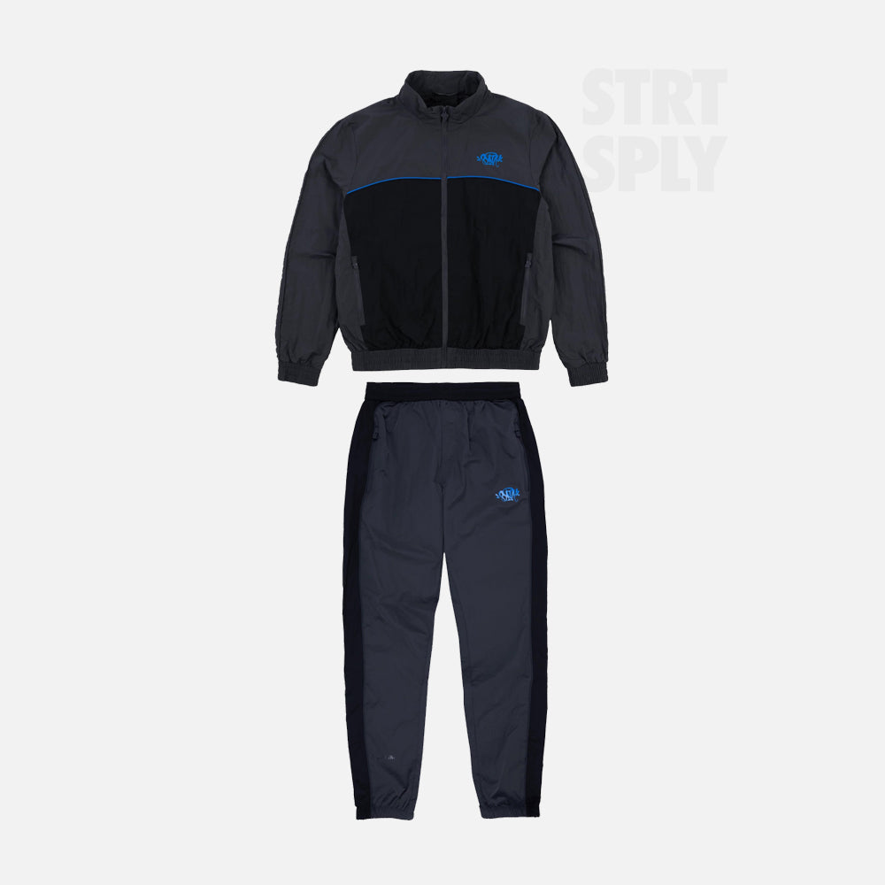 Syna World Logo Shell Tracksuit - Black / Grey / Blue