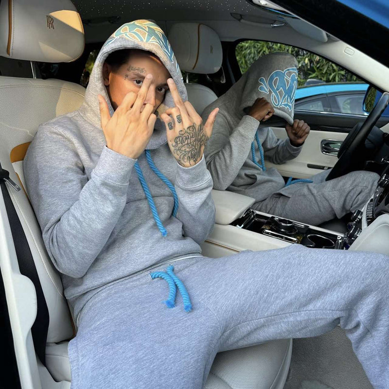 Syna World Logo Tracksuit - Grey / Blue