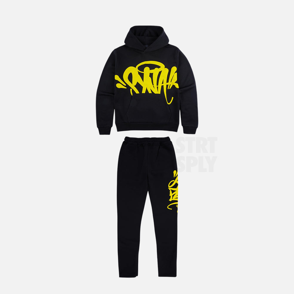 Syna World Logo Team Tracksuit - Black / Safety Yellow