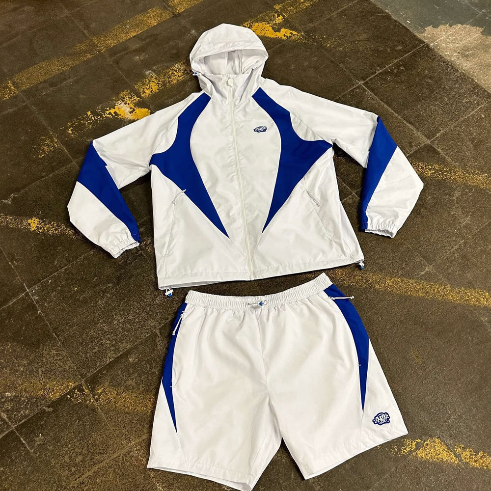 Syna World Vortex Woven Shorts - White / Blue