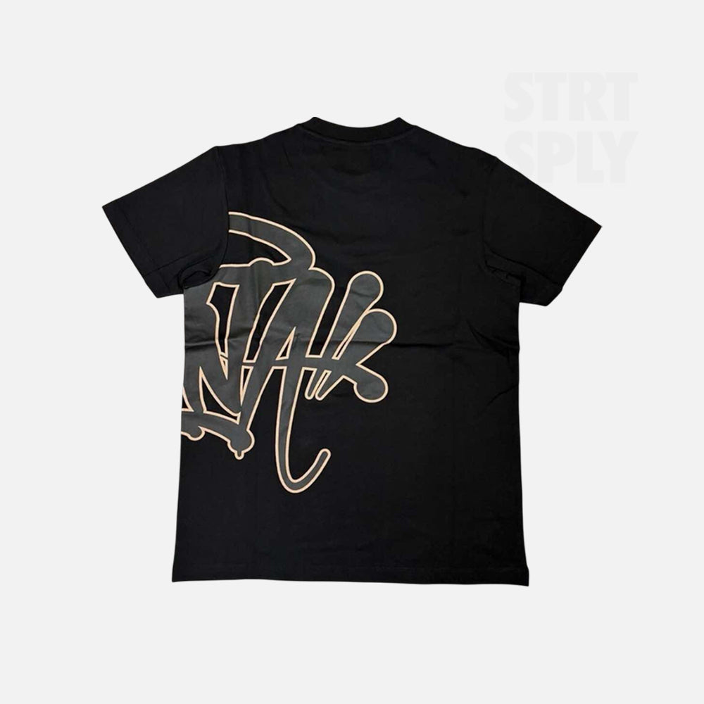 Syna World T-Shirt & Shorts Logo Set - Black / Rose Gold