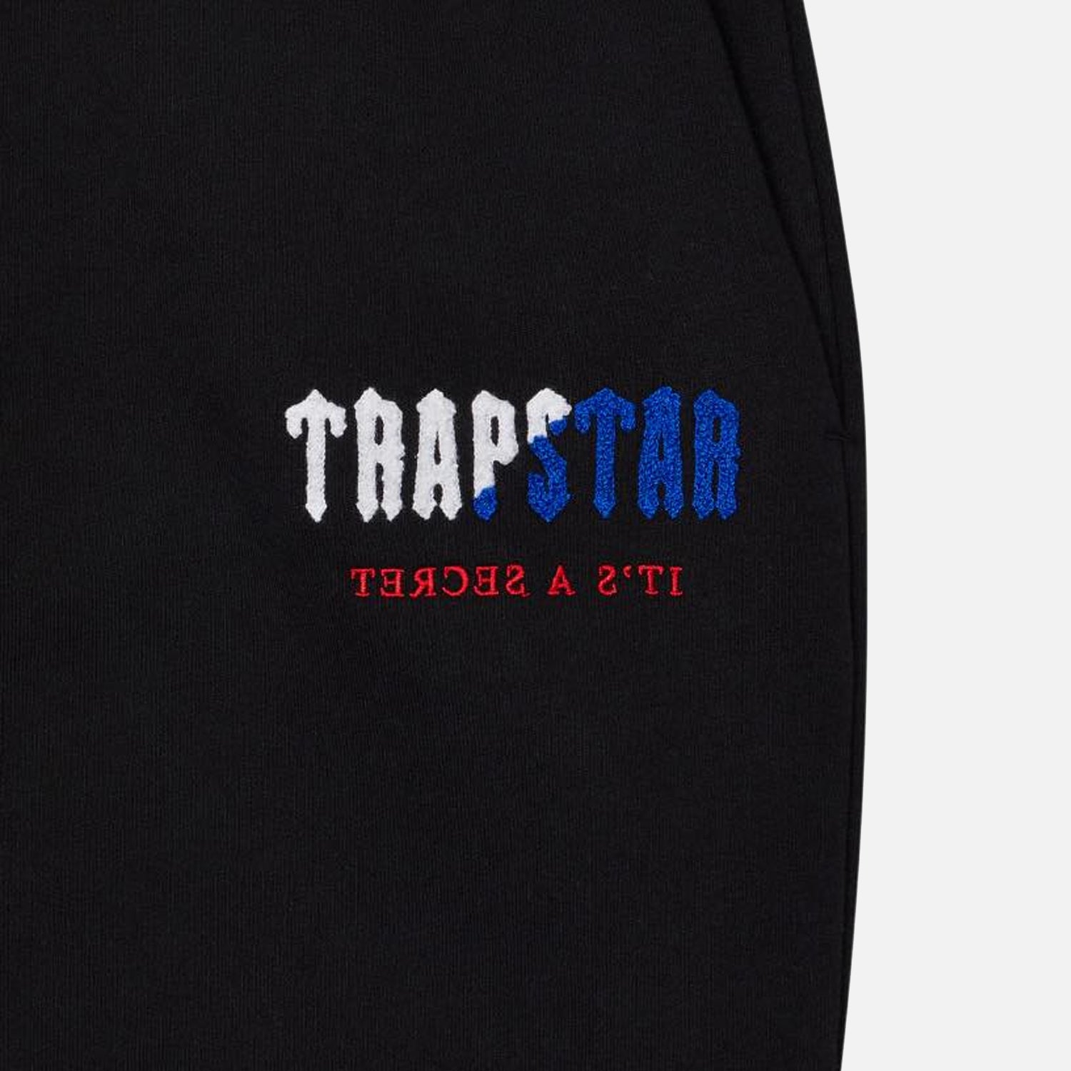 Trapstar Chenille Decoded Hooded Tracksuit - Black / Blue / Red