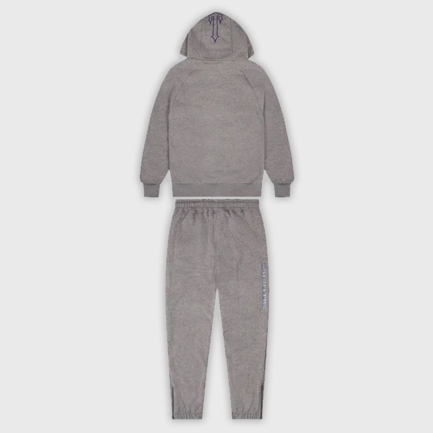 TRAPSTAR CHENILLE DECODED HOODED TRACKSUIT 2.0 GREY DAZZLING BLUE KICKKONNECT