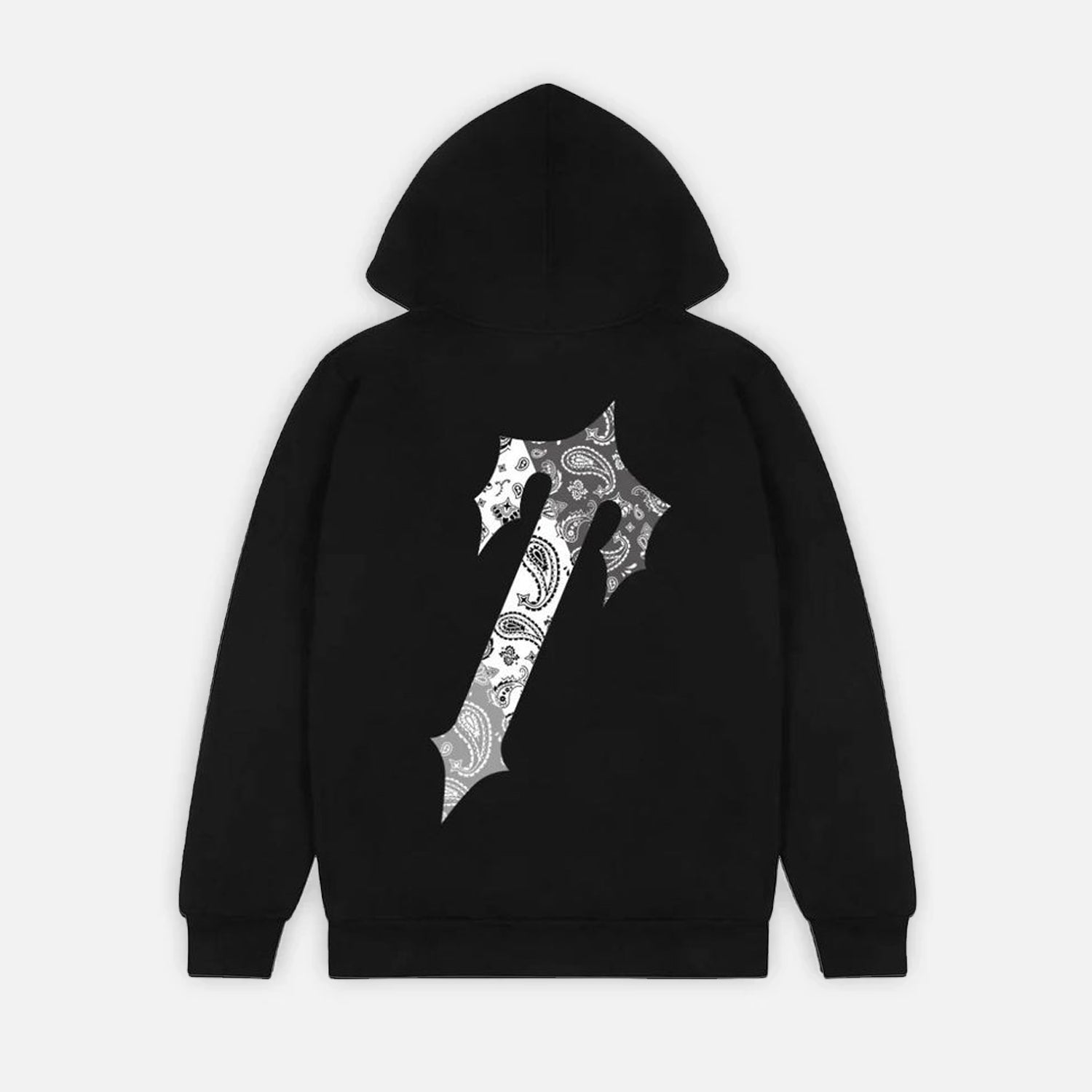 Trapstar Decoded Paisley Monochrome Edition Hoodie - Black