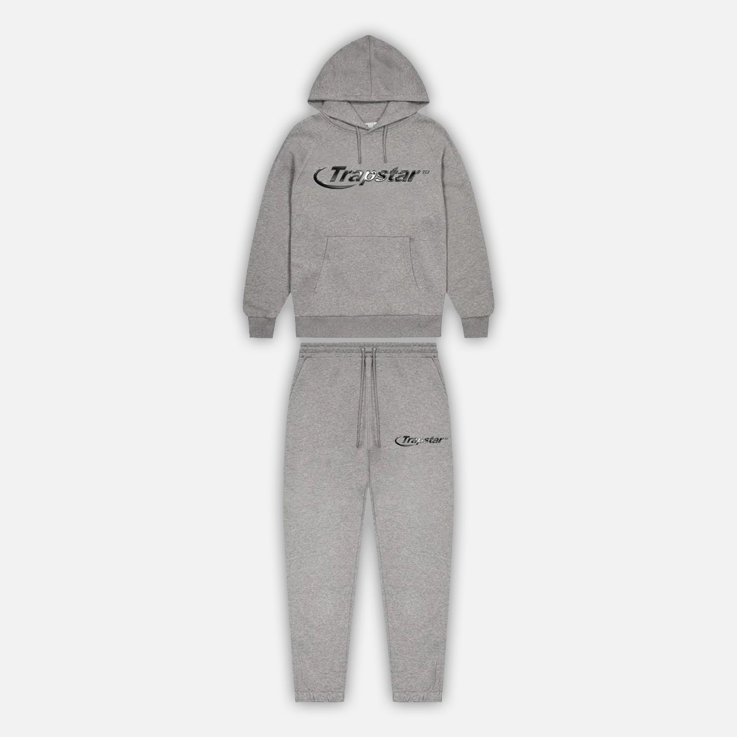 Trapstar Hyperdrive Monochrome Hooded Tracksuit - Grey