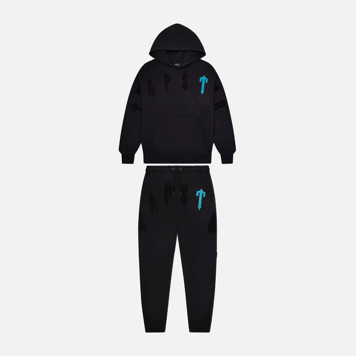 Trapstar Irongate Arch Chenille 2.0 Hooded Tracksuit - Black / Blue