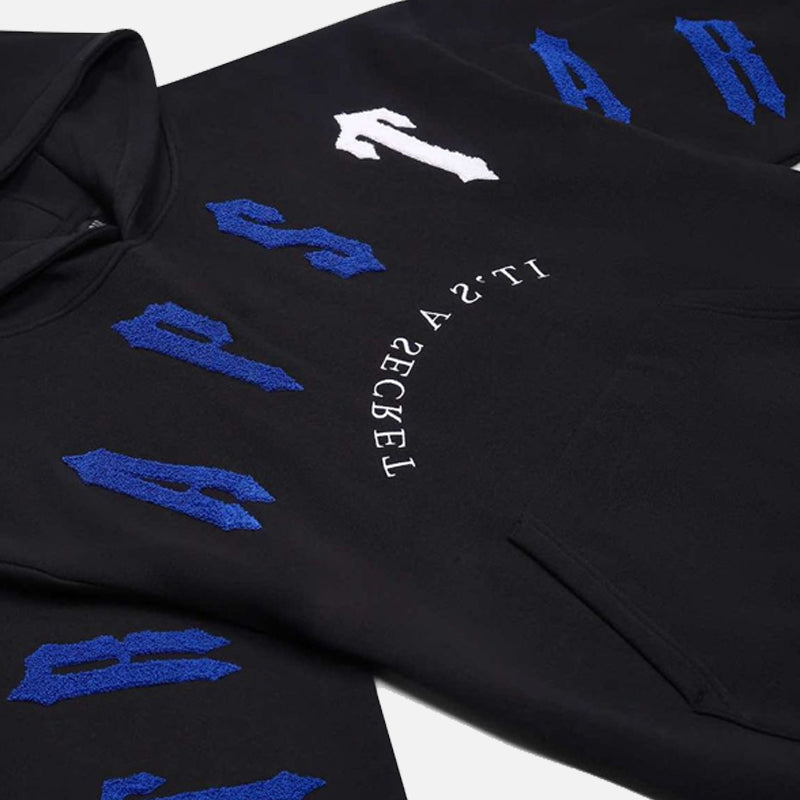 Trapstar Irongate Arch Chenille 2.0 Hooded Tracksuit - Black / Blue / White