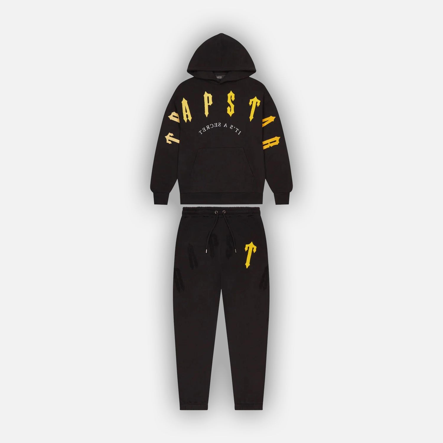 Trapstar Irongate Arch Chenille 2.0 Hooded Tracksuit - Black / Yellow
