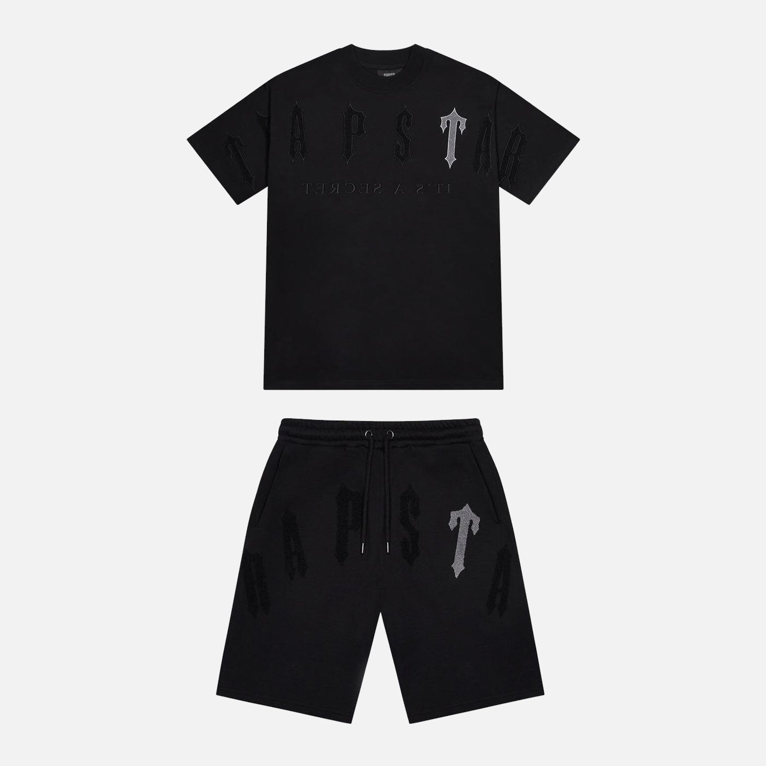 Trapstar Irongate Arch 2.0 T-Shirt & Short Set - Black / Grey